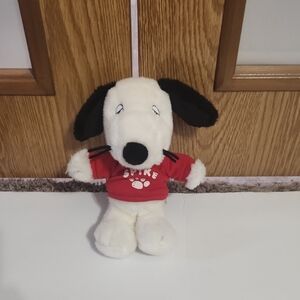 Peanuts Snoopys Brother Spike Stuffed Plush Dog White And Black